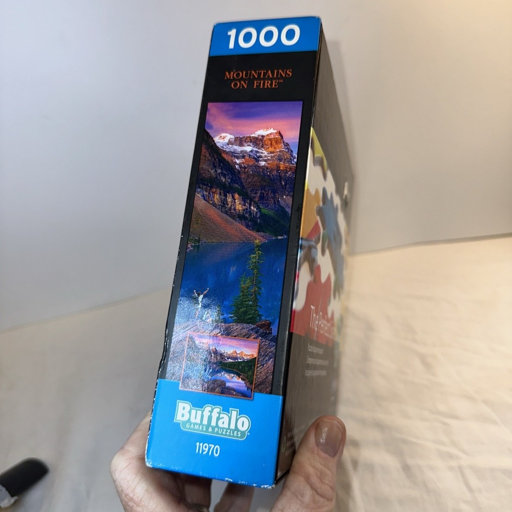 Mountains on Fire 1000 Piece Jigsaw Puzzle Banff Natl Park New Buffalo Sealed - Picture 5 of 8